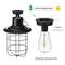 Glitzhome® 9.75" Black Metal Wire Solar Powered Hanging Lantern, 2ct.
